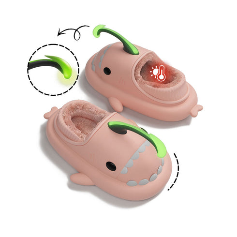 Sharkicks Basic - Invierno, Pantuflas de Tiburón Pejesapo, Talón Cubierto